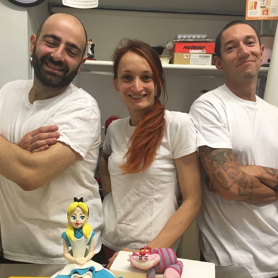 Giada e i suoi collaboratori de Le torte di Giada, foto da Facebook