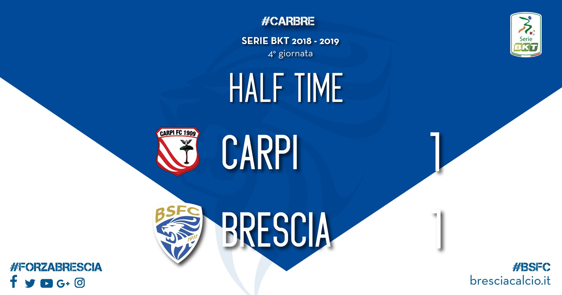 Bresciaa Carpi: 1-1