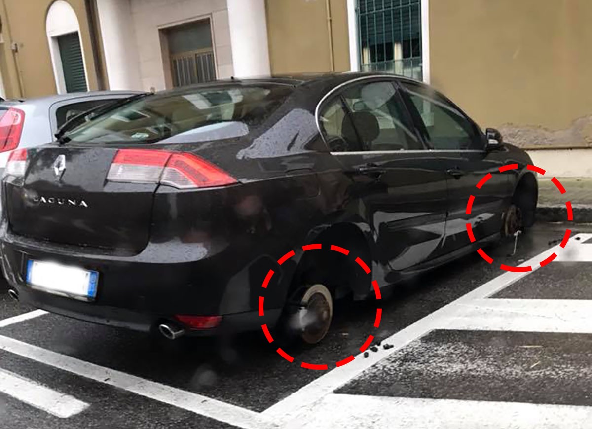 Ancora ladri di pneumatici in azione a Brescia – ECCO LA FOTO