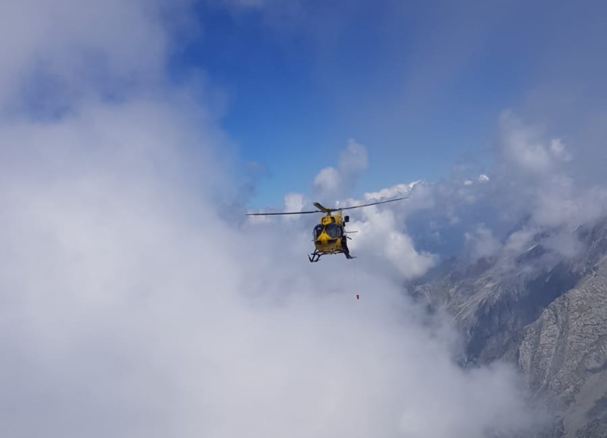 Infortunio a 2.800 metri, escursionista salvato dal Soccorso alpino