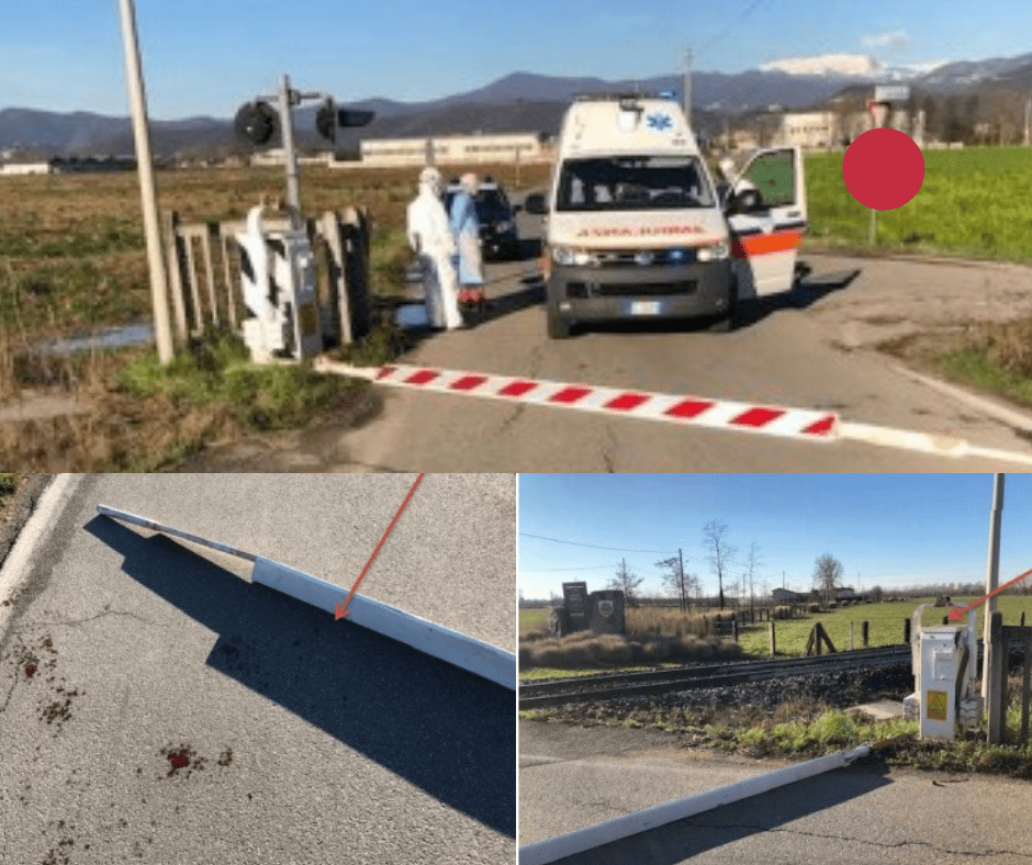 🔴 La sbarra del passaggio a livello gli cade in testa mentre pedala: 82enne chiede i danni