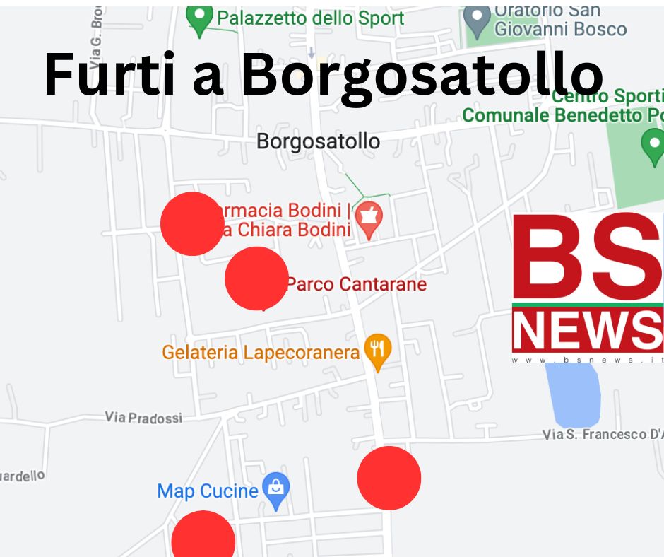 ▼ Raffica di tentati furti a Borgosatollo: caccia alla banda | LA MAPPA DEI COLPI