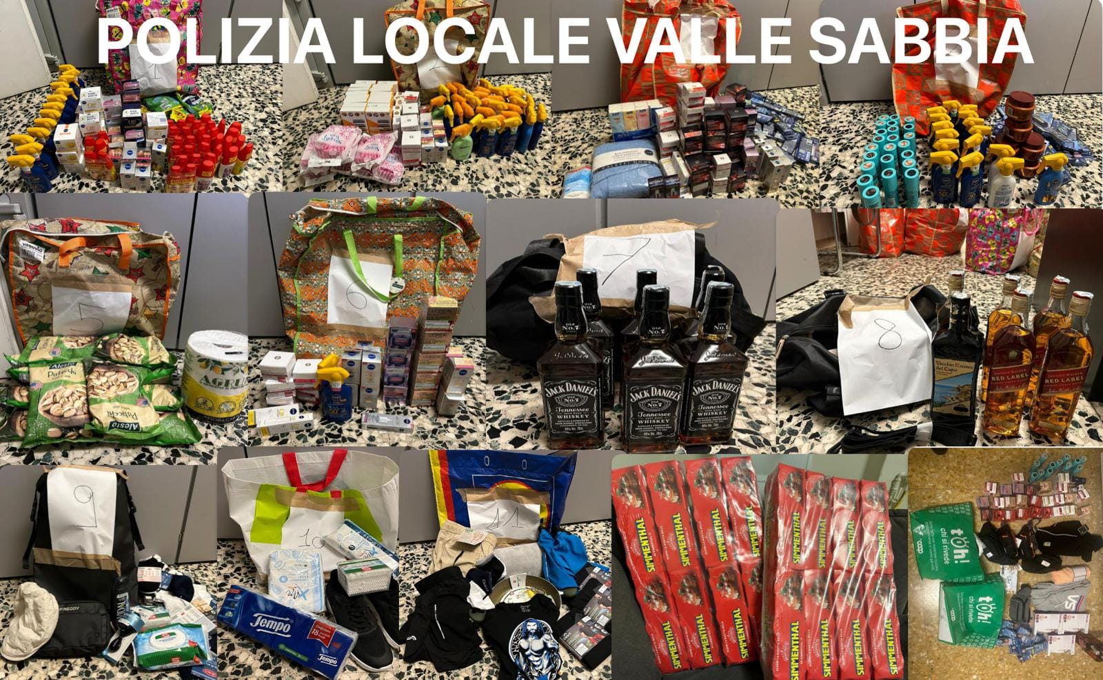 ▼ Valsabbia, nell’auto a noleggio 523 prodotti rubati al supermercato: 4 denunciati