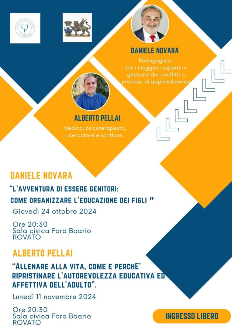 “Allenare alla vita”, l’11 novembre appuntamento a Rovato con Alberto Pellai