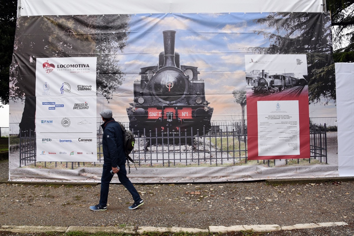 ▼ Locomotiva del Castello di Brescia: terminata la prima fase dei lavori