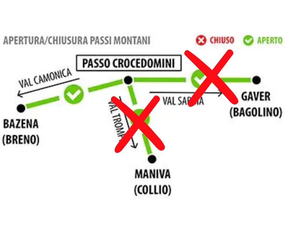 Il Passo Crocedomini chiude dalla Valsabbia e dalla Valtrompia per l’inverno